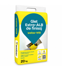 Glet extra-alb de finisaj Weber N19, 0-2 mm, 20 kg Glet extra-alb de finisaj Weber N19, 0-2 mm, 20 kg